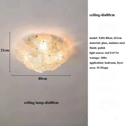 Modern Lustre Glass Flower Led