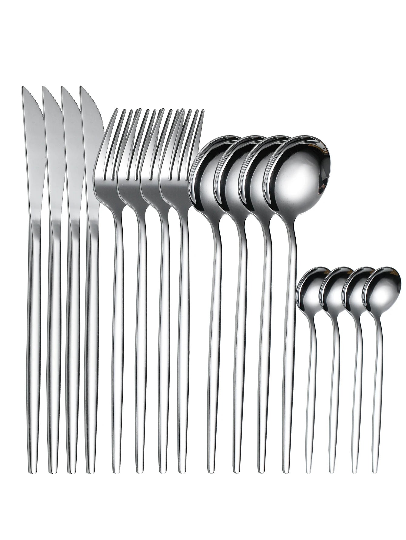 Set Stainless Steel Tableware Knife And Fork Spoon