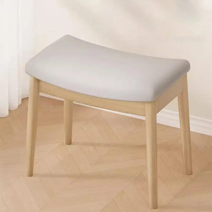 Foot Stool, Saddle Cushion Vanity Stool, Modern Concave Ottoman with Upholstered Seat for Entryway, Bedroom, Patio, Living Room.