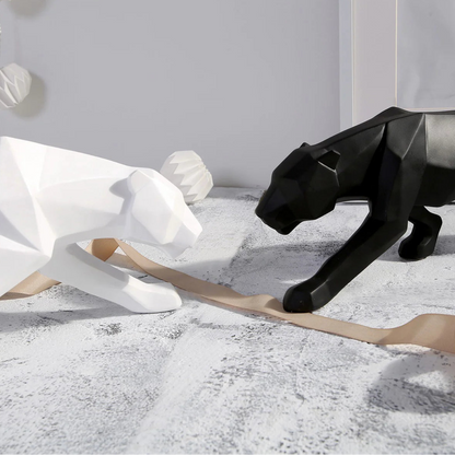 Abstract Resin Leopard Statue