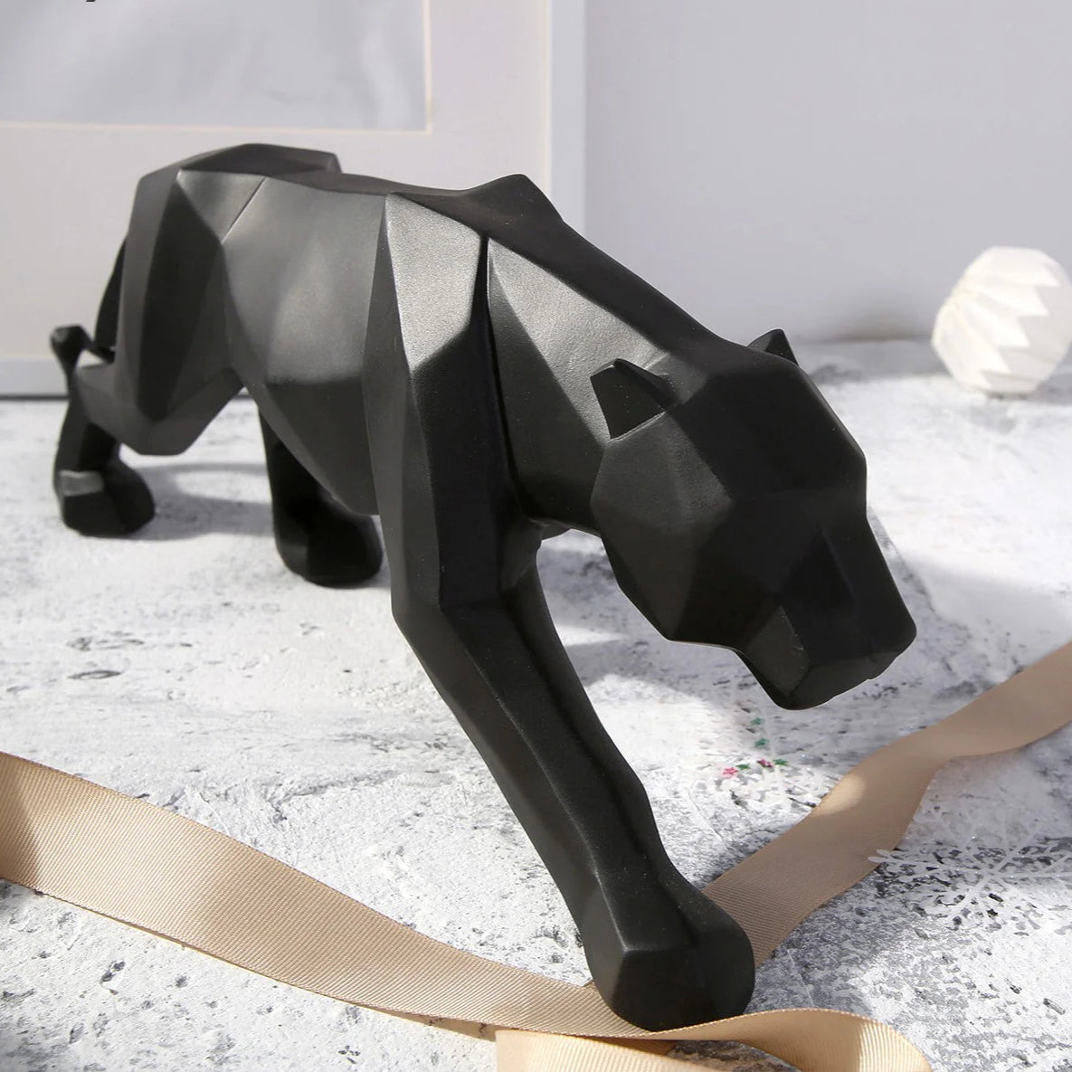 Abstract Resin Leopard Statue