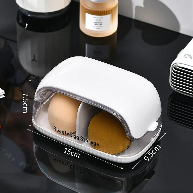 Makeup Sponge Case Portable Dustproof Cosmetic Egg Storage Box Multifunctional Beauty Tools Storage Box Make Up Blender Case