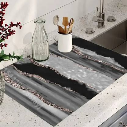 Absorbent Tableware Dish Drying Mat Kitchen