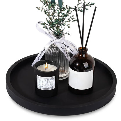 A Round Bathroom Tray Decorative Dressing Table Tray Silicone Soap Rack Kitchen Countertop Storage Rack Coffee Table Decoration for Candles, Perfumes, Plants - Decorative Tray