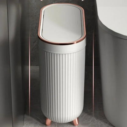 12L Luxury Bathroom Trash Can for Kitchen with Lid Dustbin Waterproof Trash Bin Wastebasket Large Capacity Garbage Bin