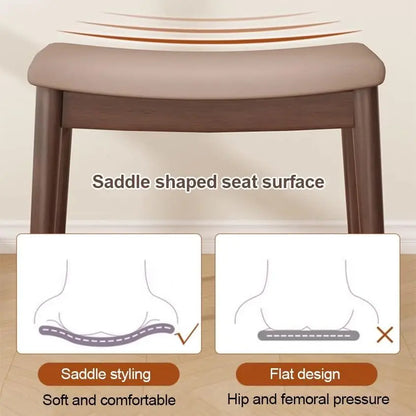 Foot Stool, Saddle Cushion Vanity Stool, Modern Concave Ottoman with Upholstered Seat for Entryway, Bedroom, Patio, Living Room.