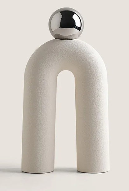 Creative U-shaped Ceramic Vase Flower