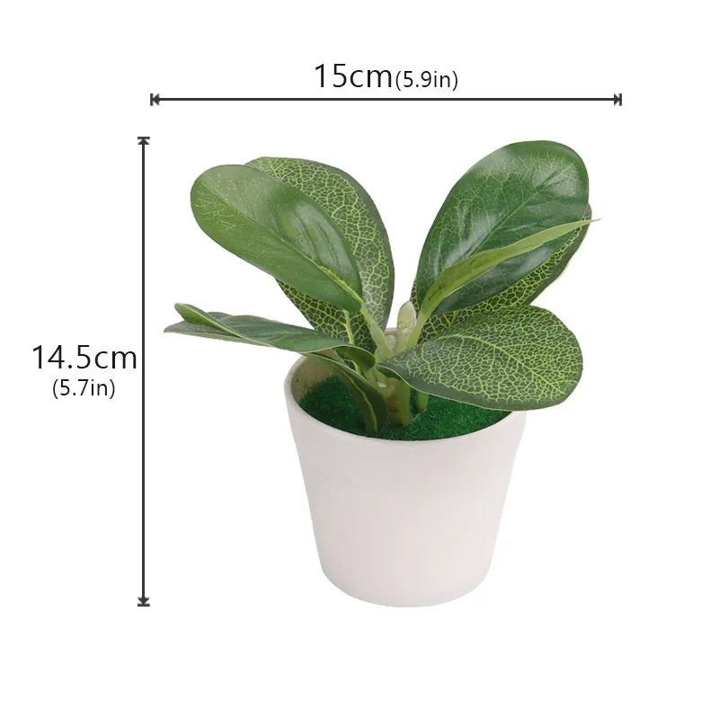 Green Artificial Tree Pot Bonsai Grass Plants