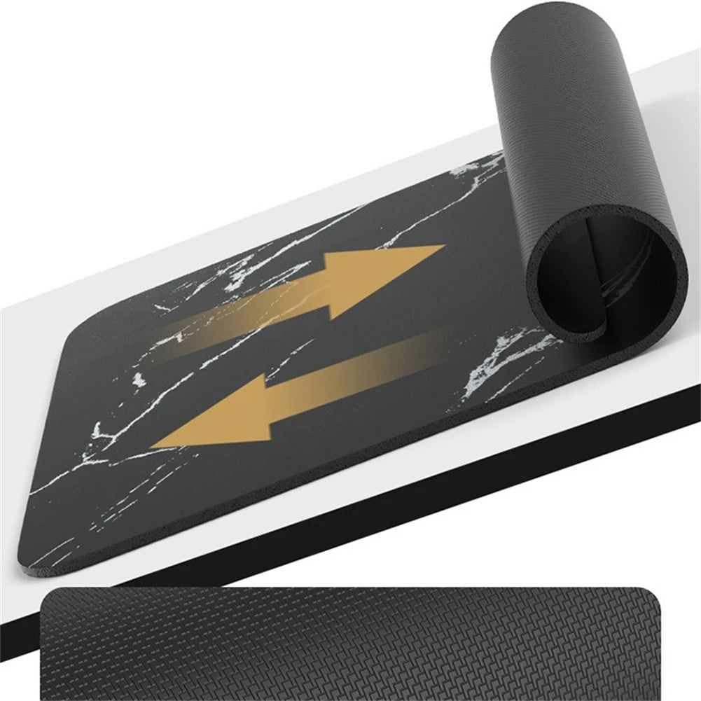 60x40CM Bathroom Rugs Washable Bath Mat Diatomite Stone PU Floor Mat Non Slip Quick Dry Pad Multi-Purpose Doormat Bathroom Acces