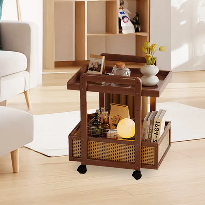 Modern Brown Coffee Table with Storage