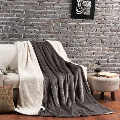 Double Sided Wool Throw Blanket