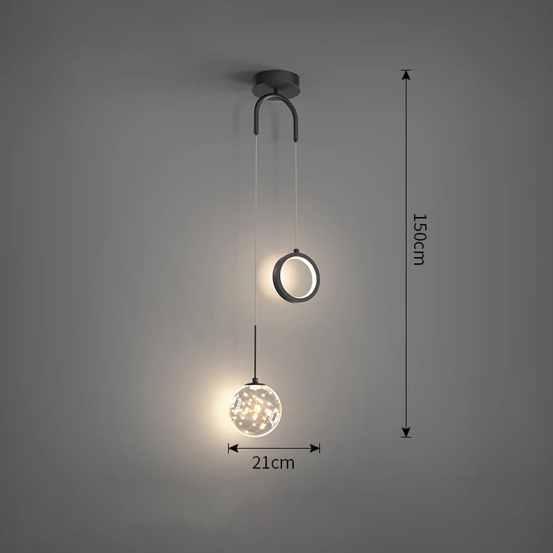 Lustre LED Pendant Light Indoor Lighting Fixture Living Bedroom Bedside Home Decoration Dining Table Hanging Lamps Pendant Lamp