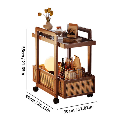 Modern Brown Coffee Table with Storage