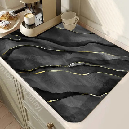 Absorbent Tableware Dish Drying Mat Kitchen