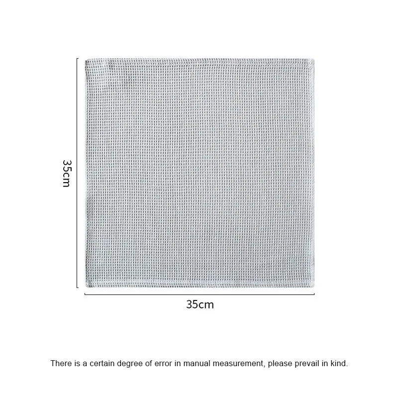 4 Cotton Washcloths Plain Color Waffle Dish Towels Absorbent Cleaning Supplies Suitable For Many Scenarios