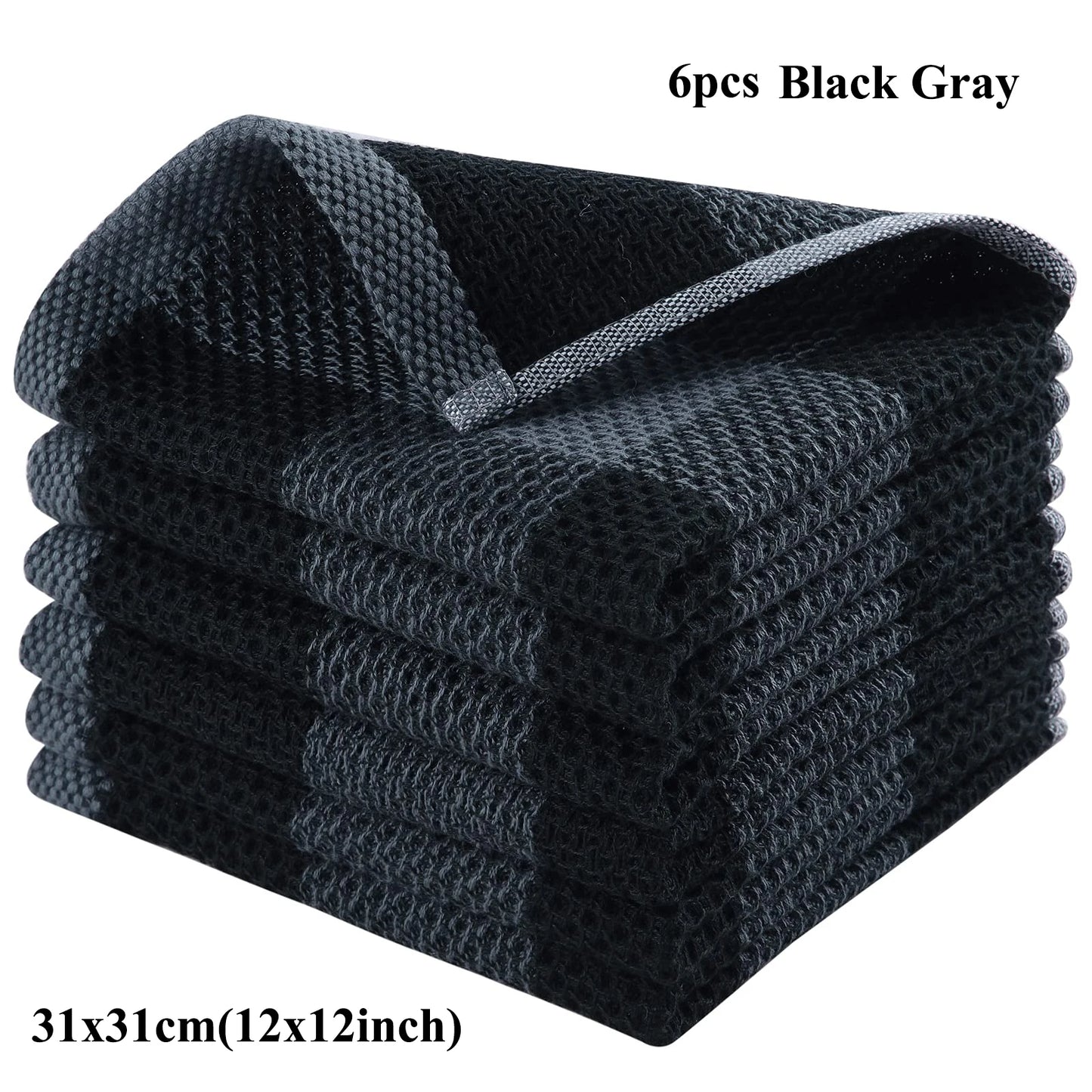 Olanly 100% Cotton Dishcloth For Kitchen Towel Home Ultra Soft Absorbent Dish Cloth Reusable Clean Tool Microfiber Kitchen Towel