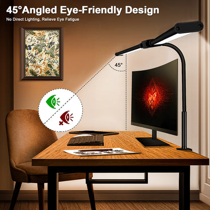 Double Head LED Clip Desk Lamp