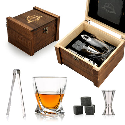 Kit Whiskey Stones & Glasses Set Box
