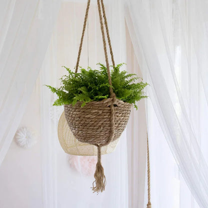 Natural Seagrass Hanging Planter