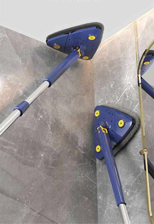 2024 Self-wringing Triangle Extended Mop X Type Microfiber Floor Squeeze Free Hand Washing Lazy Tool Rotate Household Cleaning