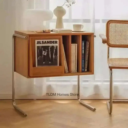 Nordic Solid Wood Bookcase Living Room