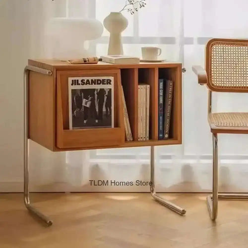 Nordic Solid Wood Bookcase Living Room