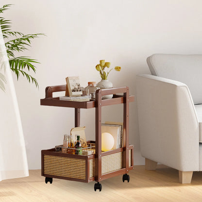 Modern Brown Coffee Table with Storage