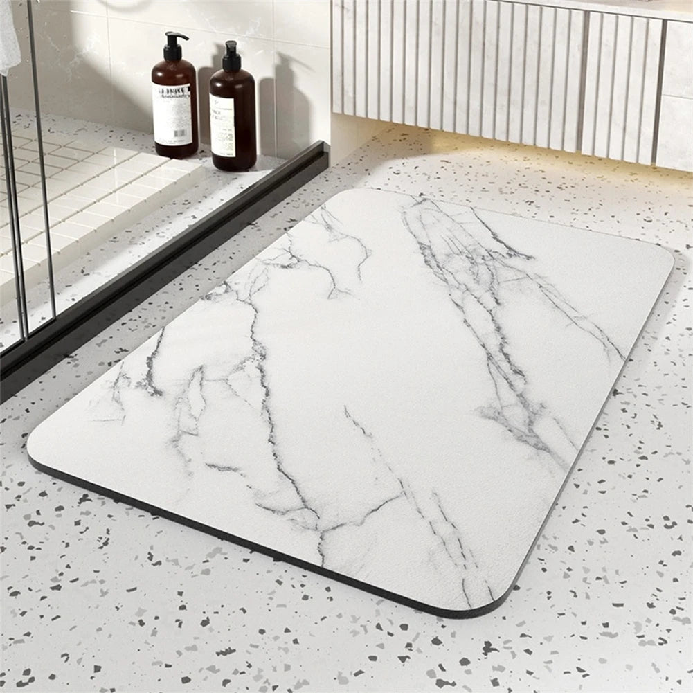 60x40CM Bathroom Rugs Washable Bath Mat Diatomite Stone PU Floor Mat Non Slip Quick Dry Pad Multi-Purpose Doormat Bathroom Acces
