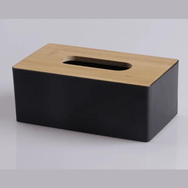 Tissue Box Napkin Holder Case Paper Box Container Bamboo Cover Solid Wood Hotel Storage Box Home Table Decoration