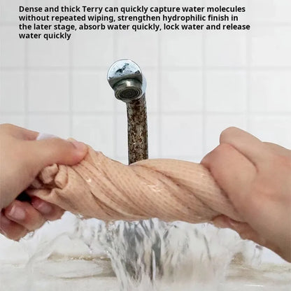 4 Cotton Washcloths Plain Color Waffle Dish Towels Absorbent Cleaning Supplies Suitable For Many Scenarios