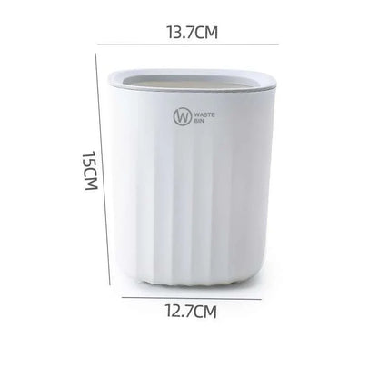 Desktop Trash Can Plastic Dustbin Office Table Cute Storage Bucket Waste Bin Basket Countertop Durable Rubbish Bin for Kitchen
