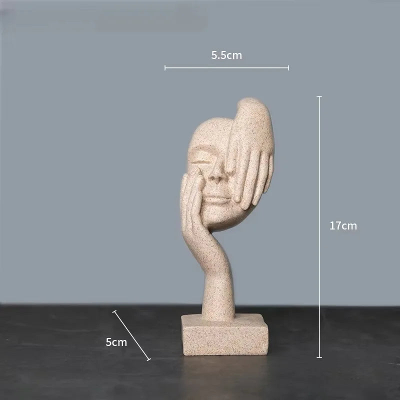 Resin Abstract Mask Statues