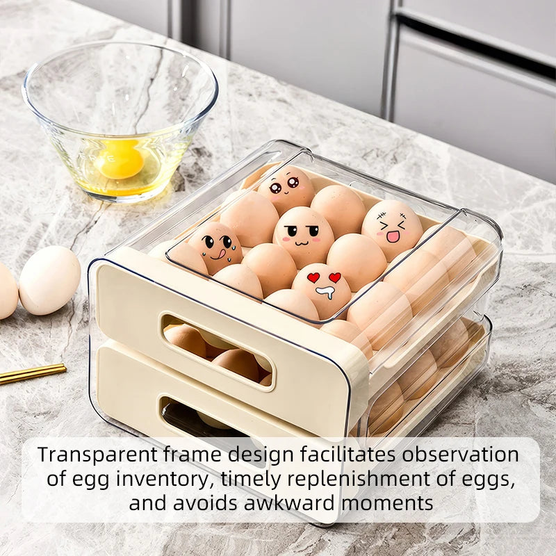 Refrigerator Egg Organizer Storage Box