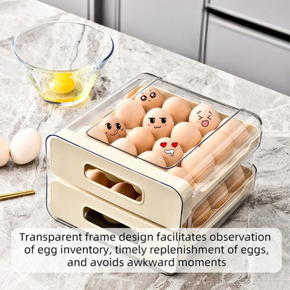 Refrigerator Egg Organizer Storage Box