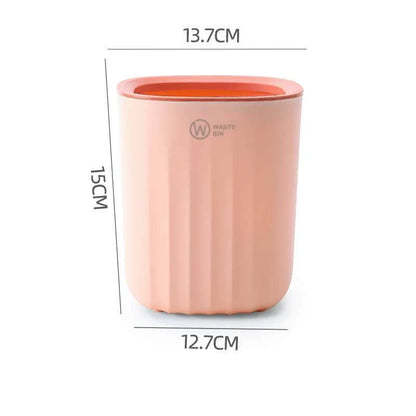 Desktop Trash Can Plastic Dustbin Office Table Cute Storage Bucket Waste Bin Basket Countertop Durable Rubbish Bin for Kitchen