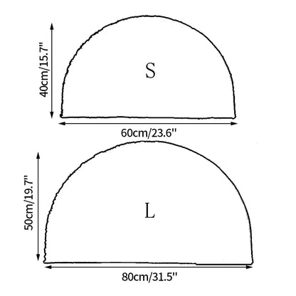 1PC Bathroom Mat Semicircle Floor Rugs Entrance Door Mats Non-slip Mats Cartoon Rug Dustproof Absorbent Carpet Bath Tub Carpets