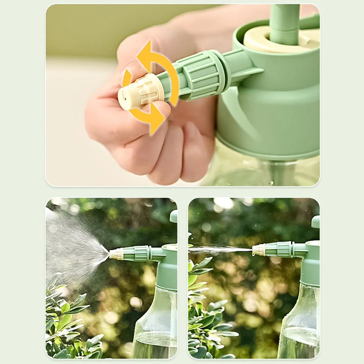 1PCS 1.5L Watering Bottle Pressure Garden Sprayer Spray Bottle With Pump Action Pressure With Adjustable Nozzle Plants Watering