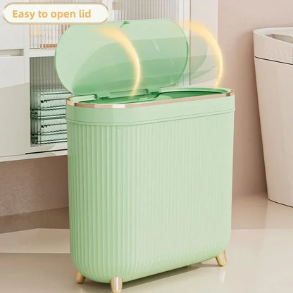 12L Luxury Bathroom Trash Can for Kitchen with Lid Dustbin Waterproof Trash Bin Wastebasket Large Capacity Garbage Bin
