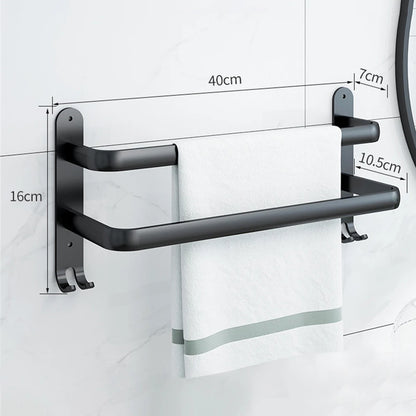 Bathroom Towel Rack 3 Layers No Drill Towel Holder Shower Rack Aluminum alloy Storage Shelf  Bathroom Accessories
