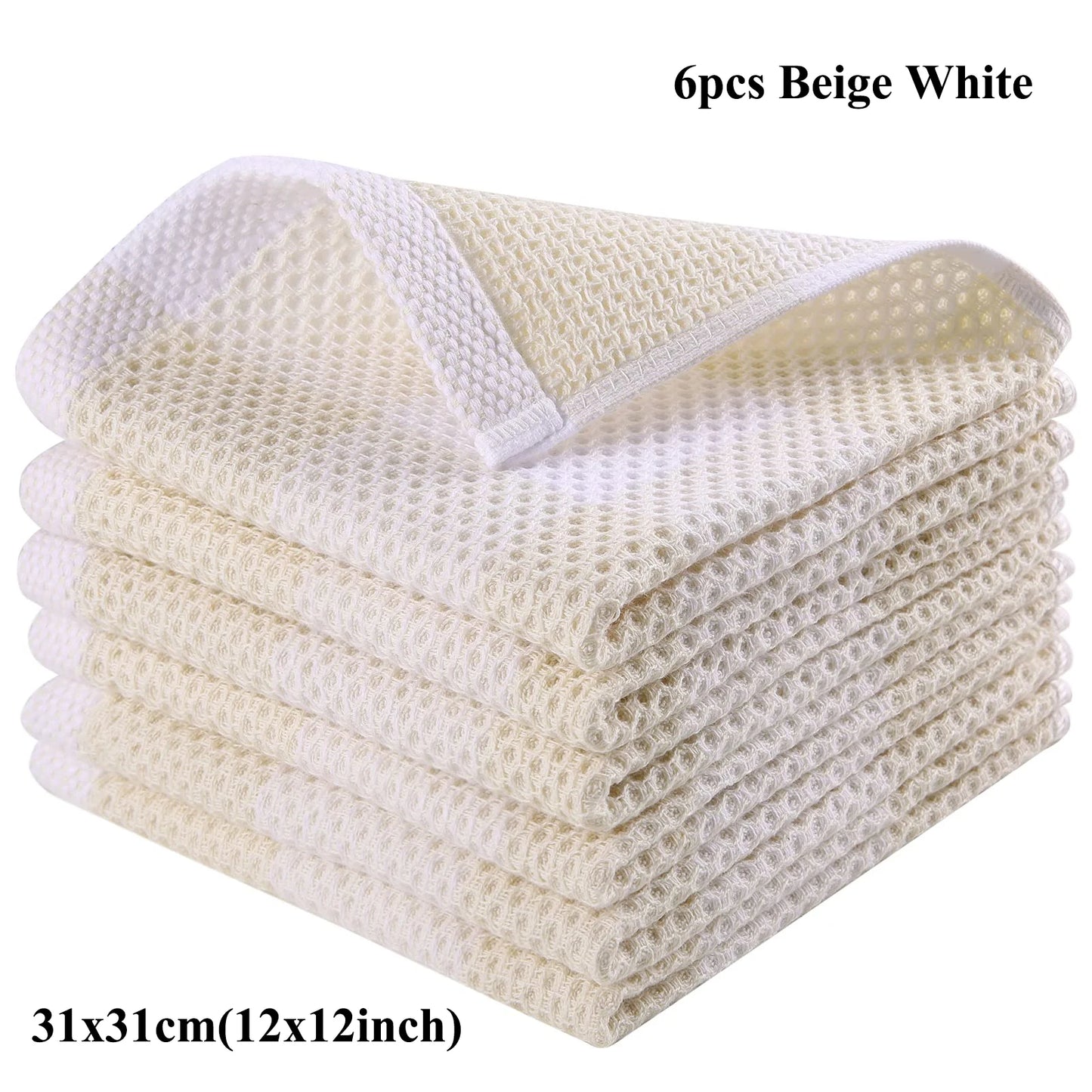 Olanly 100% Cotton Dishcloth For Kitchen Towel Home Ultra Soft Absorbent Dish Cloth Reusable Clean Tool Microfiber Kitchen Towel