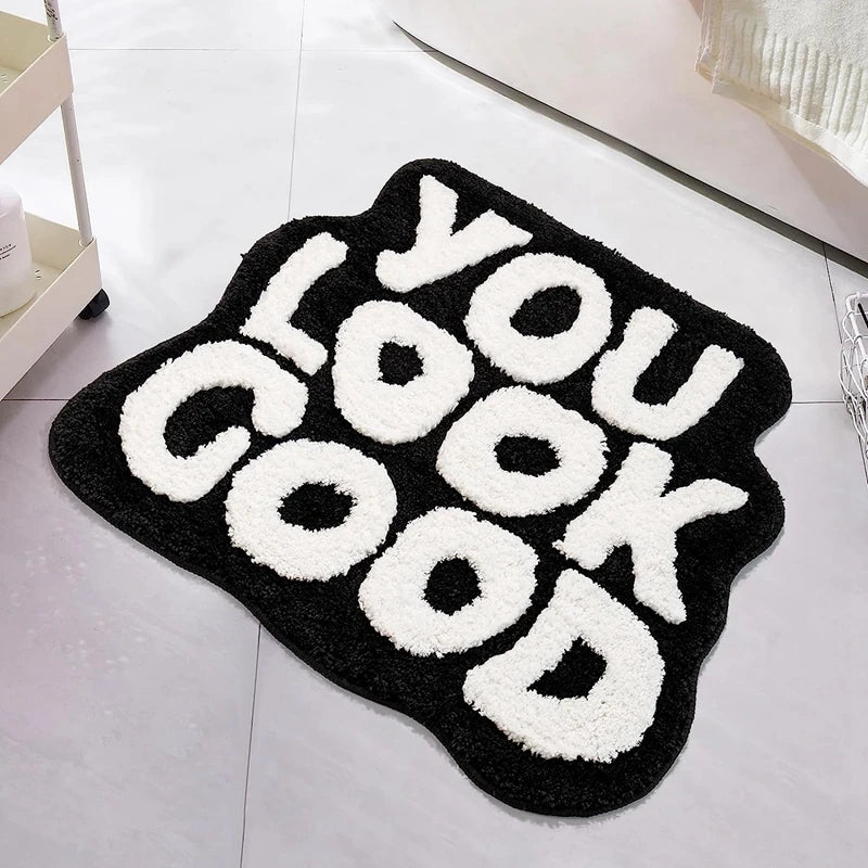 You Look Good Bath Mat Green Bathroom