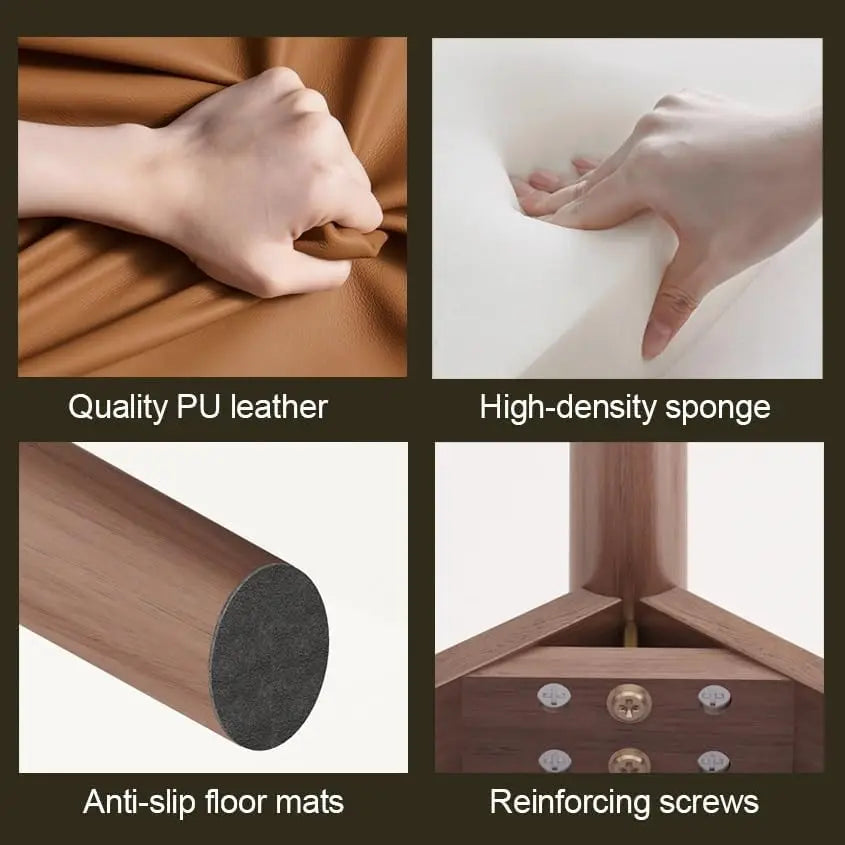 Foot Stool, Saddle Cushion Vanity Stool, Modern Concave Ottoman with Upholstered Seat for Entryway, Bedroom, Patio, Living Room.