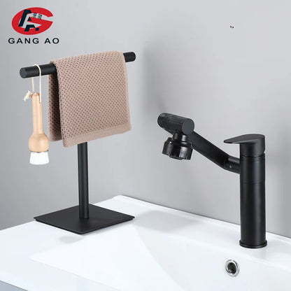 Movable Free-Standing Hand Towel Holder paper towel holder 304 Black Bath Towel Stand Bathroom Towel Hanger Vanities Countertop
