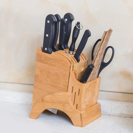 Bamboo Wood Knife Holder