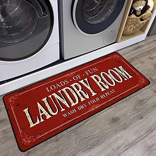 Laundry Room Rug Runner Non-Slip