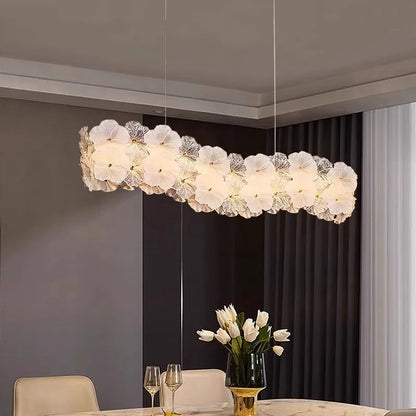 Modern Lustre Glass Flower Led