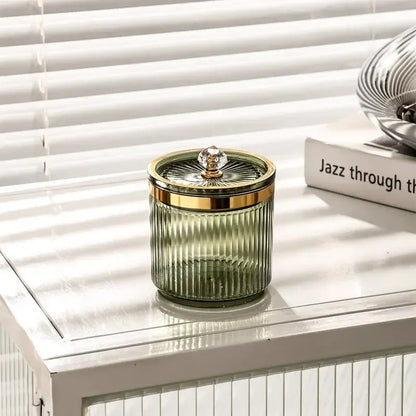 Multifunctional Cosmetic Organizer Dustproof Makeup Cotton Swab Ball Pad Holder Makeup Tool Storage Box Container for Desktop