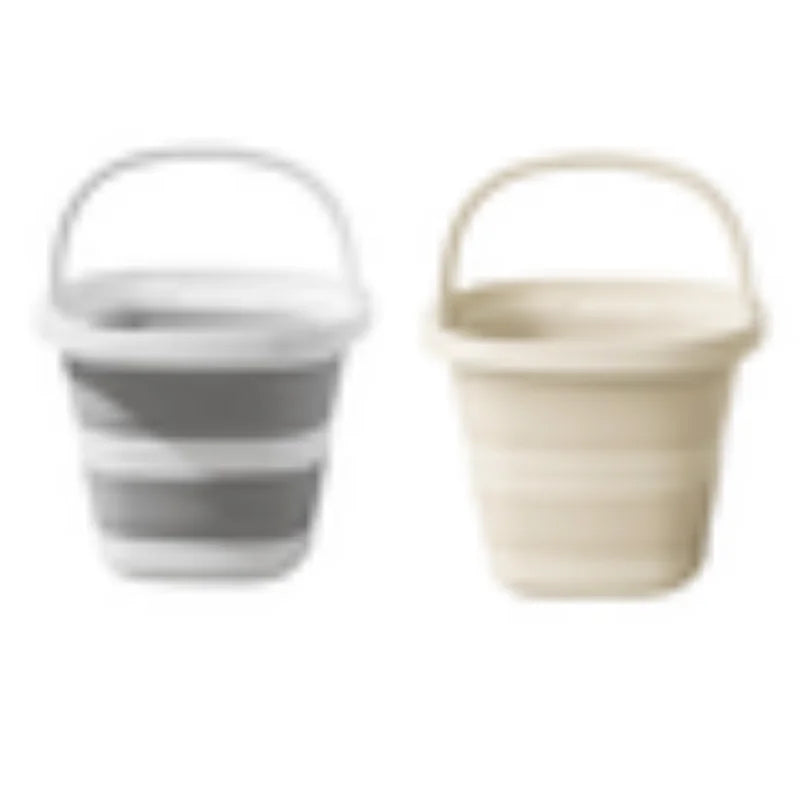Versatile Folding Water Bucket with Handle for Home and Outdoor Use - Collapsible Fishing Pail for Portable Storage