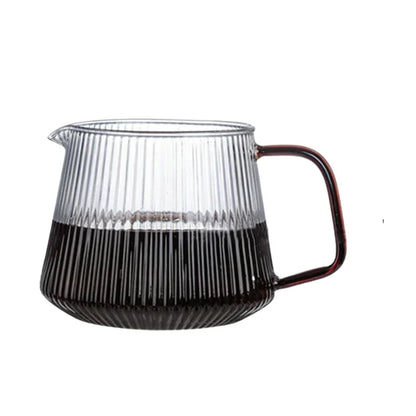Stylish High Borosilicate Glass Coffee Pot with V-Shaped Spout -  for Pour-Over Brewing and Home Coffee Rituals