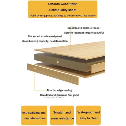 Simple Bedside Table Solid Wood